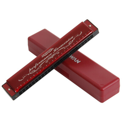 

Jingdong supermarket] Swan SWAN 24 hole polyphonic teaching harmonica C tune (phonetic note) wine red