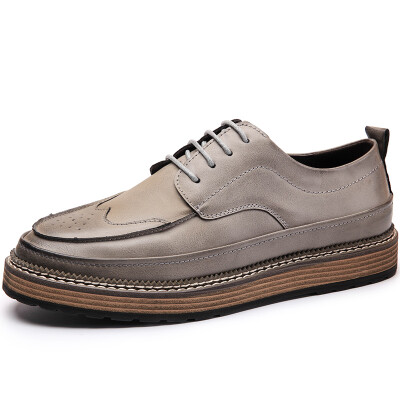 

COSO casual shoes tide male Bullock men's shoes British men retro fashion shoes casual shoes 5763 gray 42 yards