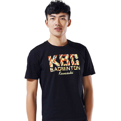 

Kawasaki KAWASAKI мужская повседневная с коротким рукавом футболка свитер спортивная одежда бадминтон свитер рыхлый дышащий черный ST-16192 2XL
