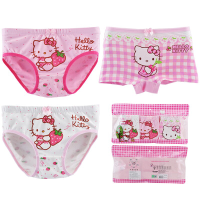 

Hello Kitty (HELLO KITTY) girls underwear children in the large children cotton angle underwear baby triangle four corners shorts 3 loaded KTN067 150/75