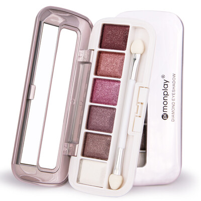 

Mont Blanc monplay bright six-color eye shadow 8g 02 soft warm brown pearl multi-color eye shadow easy to makeup on the makeup does not bloom