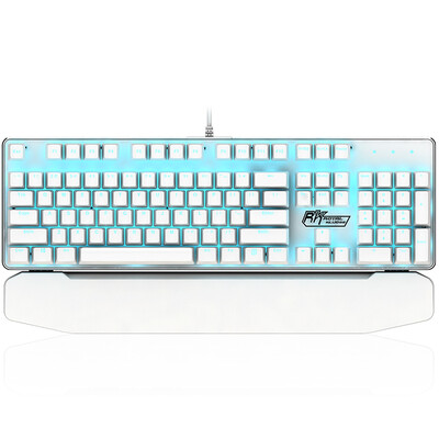 

RK ROYAL KLUDGE 920 Hand care detachable shaft mechanical keyboard white green axis ice blue