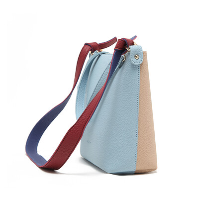 

Fashion 2 Strings Panelled Women Bag 2016 Autumn New Arrival PU Leather Ladies Shoulder Bags 3 Colors