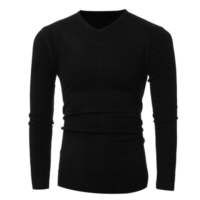 

Men Casual Solid Color Bottoming Sweater