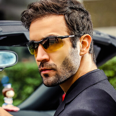 

Molong day&night driving mirror driver driving night vision glasses mens sports polarized sunglasses sunglasses ML-8177 black frame day&night dual-use