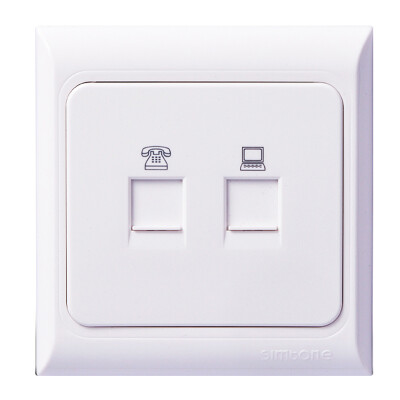 

Simon Electric simon J60599S telephone plus computer socket 61 series 86 steel floor switch socket