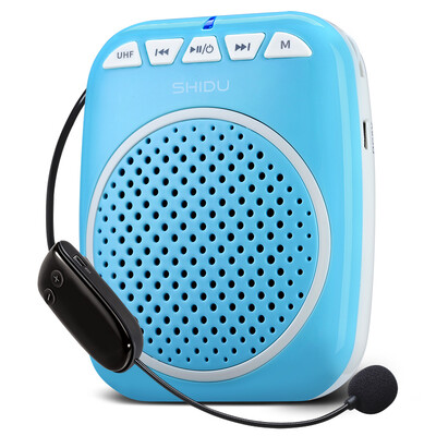 

Ten degrees ShiDu SD-S711 UHF wireless loudspeaker small bee teacher teaching dedicated high-power player portable tour guide radio wireless 80 meters distance through the wall can be blue sky
