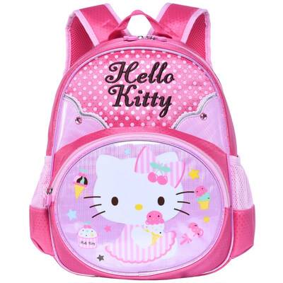 

Hello Kitty (HelloKitty) детский сад мешок мило случайные и простой портативный детский сад сумка рюкзак CC-HK3162B черный