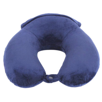 

Car kiss memory cotton U-shaped pillow car headrest slow rebound neck pillow royal blue