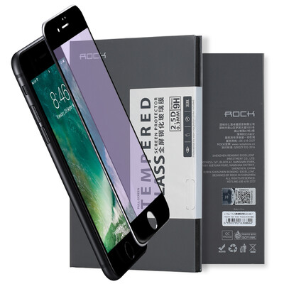 

Локк ROCK iphone7 синий полноэкранный анти-закаленное стекло мембраны Apple, телефон 7 полноэкранный фильм черная пленка /0.23MM
