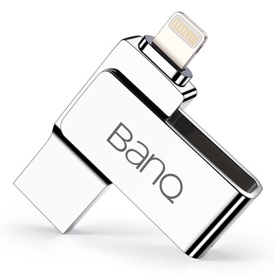 

banq A60 128G Apple mobile phone U disk Apple official MFI authorized certification iPhone iPad dual-interface mobile phone dual-use mini U disk snow silver
