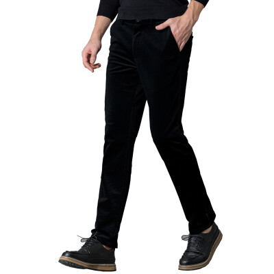 

Thousands of paper cranes q737 stretch youth straight corduroy men trousers business men soil striped long pants 01C black 180 / 92B (35)