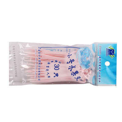 

Jinmei one-time fruit fork fork fork forkfolded food jam 30 pack only 6694 5 assembly color random send