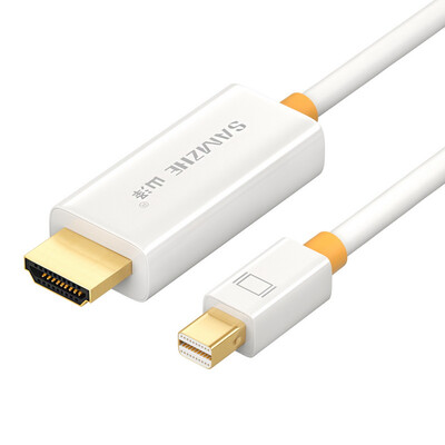 

Shanze SAMZHE ZJX-280 Mini DP to HDMI conversion cable Mini Displayport cable Apple MacBook lightning interface to take the TV white 18 meters