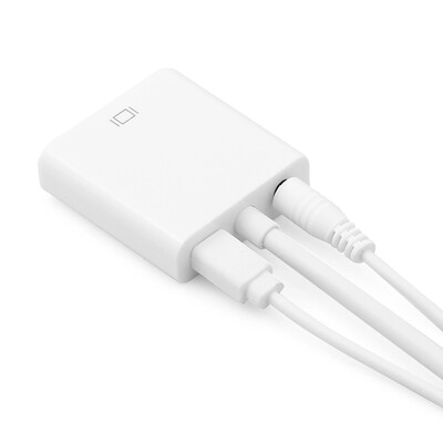 

REVOFREE CY277-W Кабель HDMI-VGA Конвертер HD-VGA с аудио-приставкой Кабель преобразования проектора