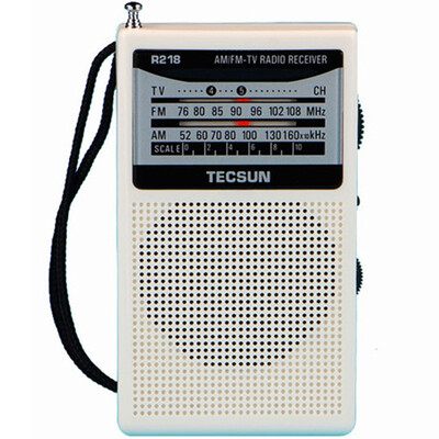 

Desheng (TECSUN) R218 пожилой полупроводник FM FM-аудио FM-радио (белый)