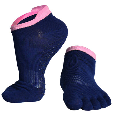 

Upanishad sweat anti-slip yoga socks women&39s wear-resistant breathable five fingers yoga socks hidden blue