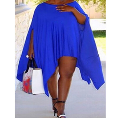 

high quality spring summer 2014 Korean plus size fashion chiffon dress maternity dresses women cloak cape dress red black