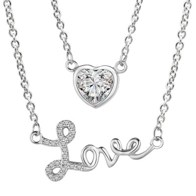 

Maltia 925 silver Set of necklaces for lover