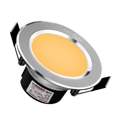 

Jingdong supermarket] Delixi (DELIXI) LED downlight sand silver 3W warm white hole 6.5-8 cm