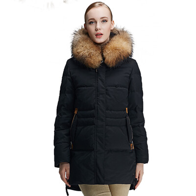 

Pierre Cardin 23C3630 Women's fashion raccoon hair in the long paragraph down jacket black M (165)