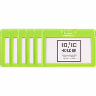

Deli 33381 Slide card holder work permit employee card horizontal six loaded white