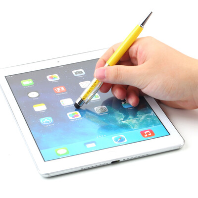 

Кристалл 2 in1 сенсорный экран Stylus Шариковая ручка для iPhone IPad смартфон