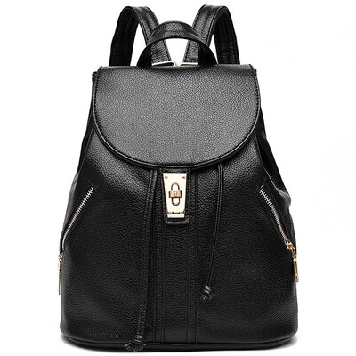 

DEER LOVE casual shoulder bag Korean version of the shoulder bag female wind backpack casual bag LE16180 black