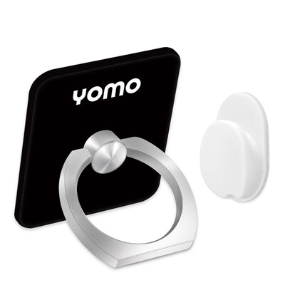

YOMO original illustrations mobile phone ring brackets metal finger buckle bracket anti-lost throwing mobile phone flat bracket for Apple phone Andrews mobile phone elegant black