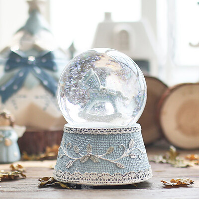 

Jingdong Supermarket] Yiko home creative gift pony music crystal ball music box
