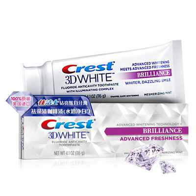 

Crest Crest 3D Brightening White Toothpaste Water Purified White 116g US Import
