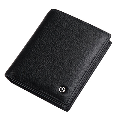 

Goldlion Goldlion new men&39s wallet leather simple men&39s wallet business wallet vertical black A721001-311