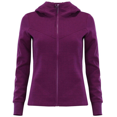 

ANTA Women's Clothing 16648703-3 Knitted Sports Tops Women's Hooded Sports Jacket SV152007A (ER10-XY) Purple Gray L