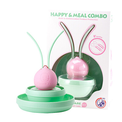 

KIDOKARE children&39s tableware dishes dish spoon fork set infant tableware set pink pink green KK-07