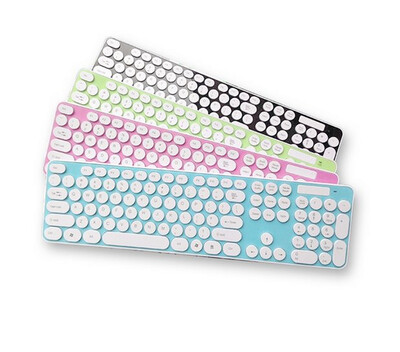 

Hot wireless keyboard mouse set round key mouse suit 24G hot style computer peripherals