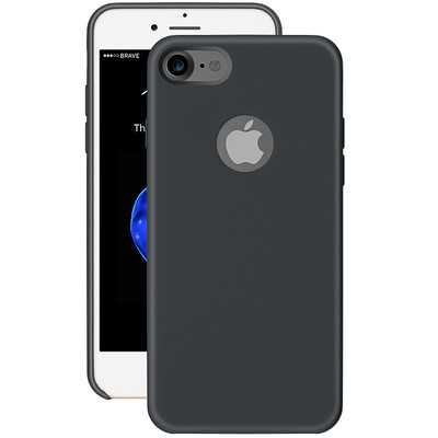 

Biya Zi BIAZE Apple 7 mobile phone shell iPhone7 protective sleeve liquid silicone all-inclusive drop shell JK105-black
