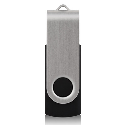 

64GB USB Flash Drive 2.0 Metal Swivel USB Stick Pen Drive Black