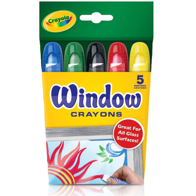 

Crayola Painting Tools diy Toys Art Tools Children Stationery Washable Children Brushes 5 Color Glass Window Crayons 52-9765