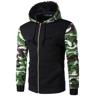 

Men's Leisure Camouflage Hoodie Cotton Jacket Coat