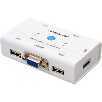 

Shanze SAMZHE SZ-211B 2-port KVM switch manual USB20 interface mouse&keyboard multi-computer VGA switch monitor share with the original line