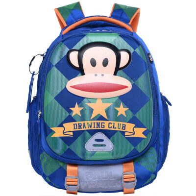 

Mouth monkey (Paul Frank) children's school bag primary school student bag male leisure simple fashion backpack bag PKY2086A treasure blue