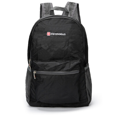 

SWISSGEAR складной мешок рюкзак мужчин и женщин дорожная сумка портативный сумка SA-8808 черная кожа