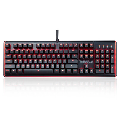 

Titanium Taidu Symphony division smart gaming mechanical keyboard black Cherry silver axis RGB color light with 104 keys