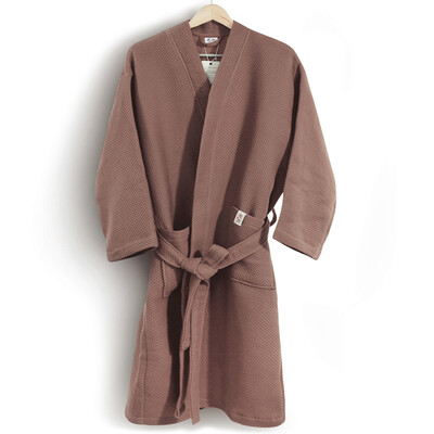 

Sanli combed cotton lonely honeycomb leisure leisure robe star hotel club bathrobe lovers home service men&women sweat steam sauna suit L Dingzi brown