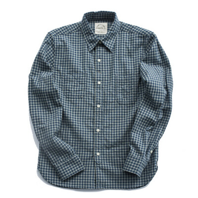 

BIIFREE Mens Clothing Casual Button-Down Shirts 100 COTTON Retro Small Plaid Shirt