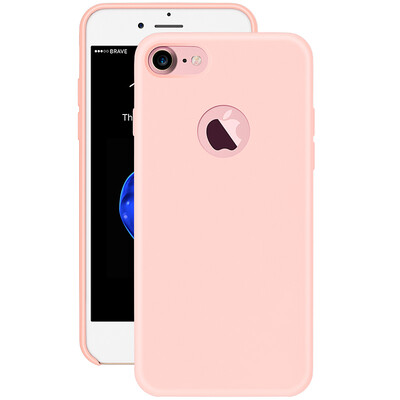 

Biya Zi BIAZE Apple 7 phone shell iPhone7 protective sleeve liquid silicone all-inclusive drop shell JK105-pink