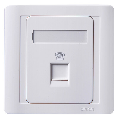 

Simon Electric simon S55214 a telephone jack 58 series 86-type switch socket elegant white