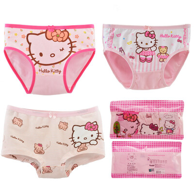 

Hello Kitty (HELLO KITTY) girls underwear children in the large children cotton angle underwear baby triangle four corners shorts 3 loaded KTN070 140/70