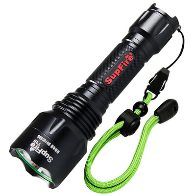 

supfire T10 strong light flashlight 10W XML2T6 imported light bulb LED with 18650 battery charger