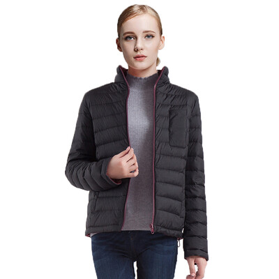 

Pierre cardin pierre cardin 23C3610 female models collar fashion double-sided wear short section Slim autumn feather suitcase dark black  170